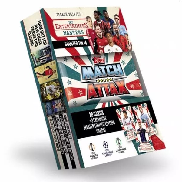 Futbalové karty Topps Match Attax TCG 2024/25 UCC Booster Tin 4 zelená 