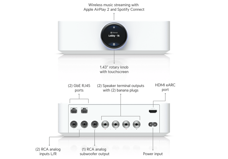 Ubiquiti UniFi PowerAmp   audio zesilovač (Dolby Atmos) bílá 