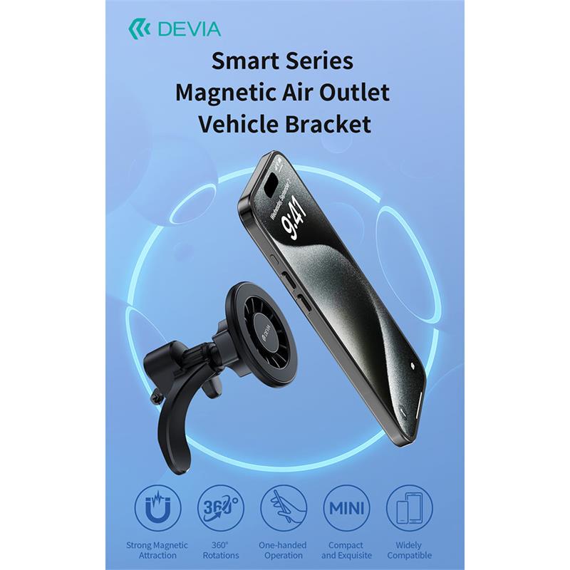 Devia držiak do auta Smart Series Magnetic Air Outlet Vehicle Bracket - Black 