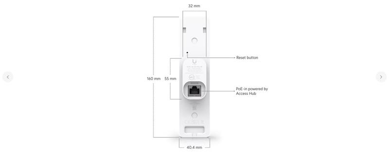 Ubiquiti UniFi Access - G3 Reader Pro   čtečka karet/interkom s dipslayem (RFID 13,56MHz/NFC/mobil) bílá 