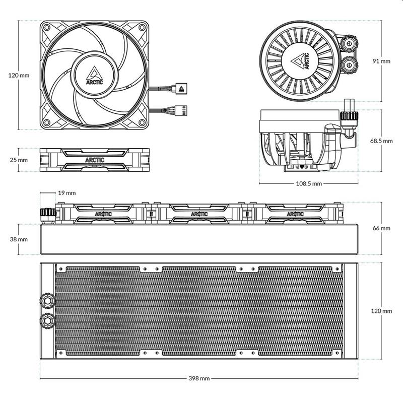 Arctic AIO Liquid cooler CPU Freezer III Pro 360 