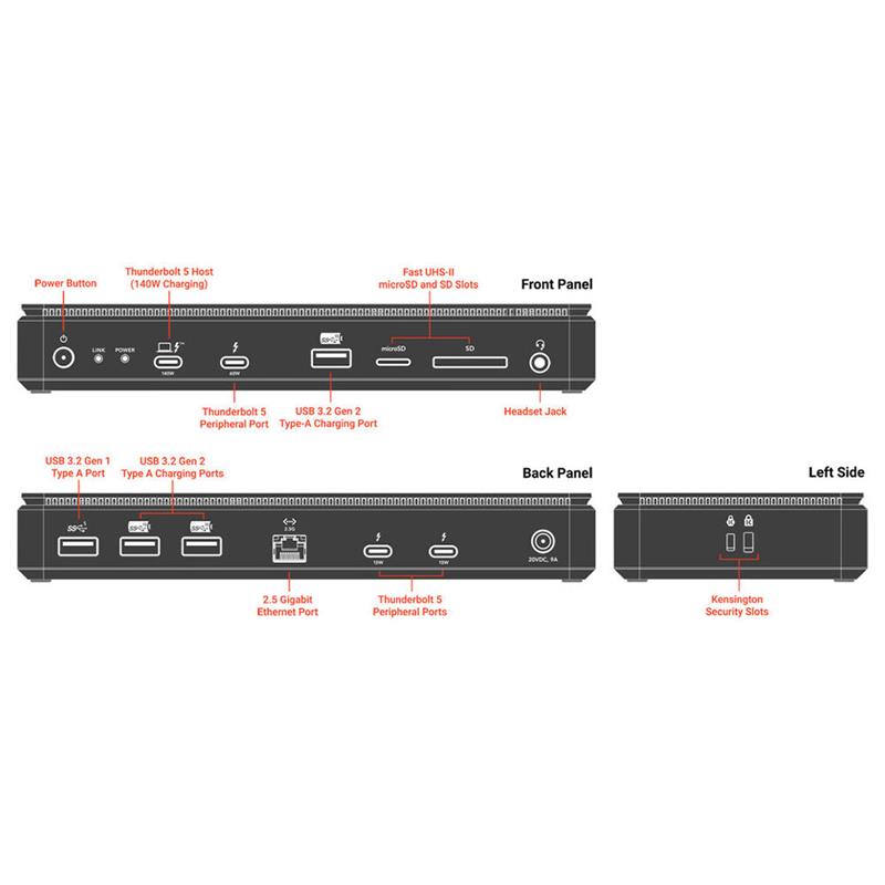 Sonnet Echo 13 Thunderbolt 5 SSD Dock 2TB - Black 