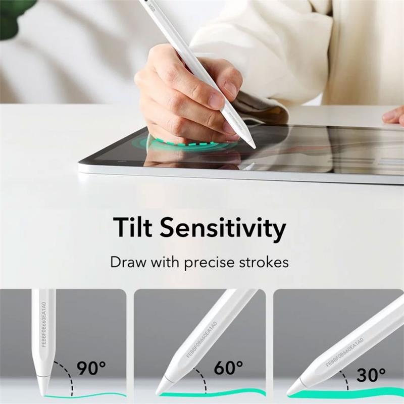 ESR stylus Geo Digital Pencil with built-in Apple Find My Technology - White 