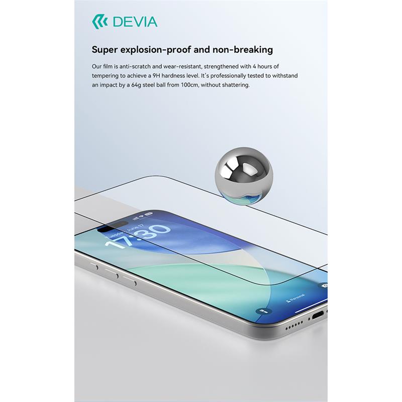 Devia ochranné sklo Star Series pre iPhone 17 Pro (10pcs)- Black Frame 