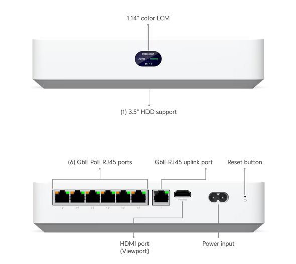 Ubiquiti UniFi Protect   Network Video Recorder Instant  (1x HDD + 6x Gbps POE switch 40W) 