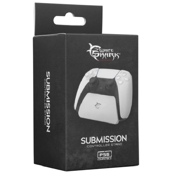 White Shark stand for PS5 controller, white 