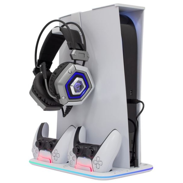 White Shark KIMURA cooling pad/stand + 2x charging stations for Playstation 5 