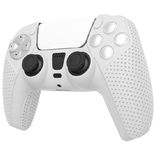 White Shark silicon case BODY LOCK for PS5 controller, white 