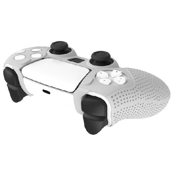 White Shark silicon case BODY LOCK for PS5 controller, white 