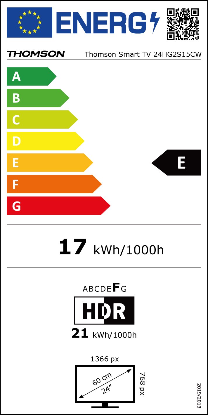 Thomson 24HG2S15CW - 24" HD, Google TV, LED, 12V, biely 