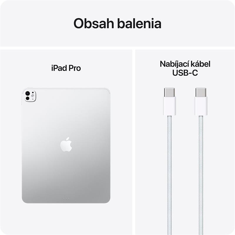 iPad Pro 13" Wi-Fi 256GB štandardné sklo - Strieborný (2025) 