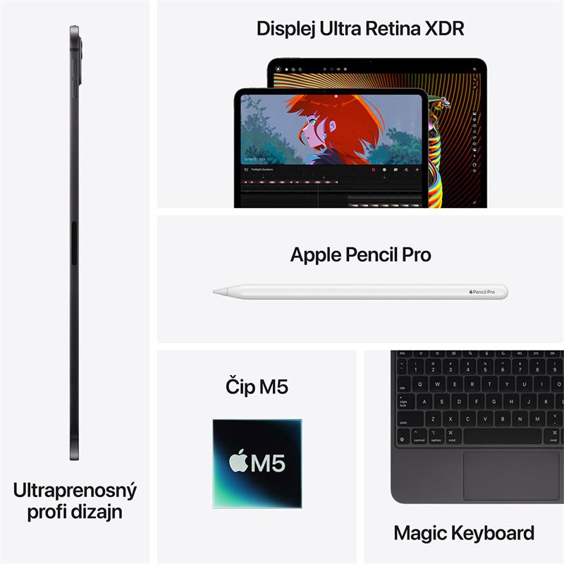 iPad Pro 11" Wi-Fi 256GB štandardné sklo - Strieborný (2025) 