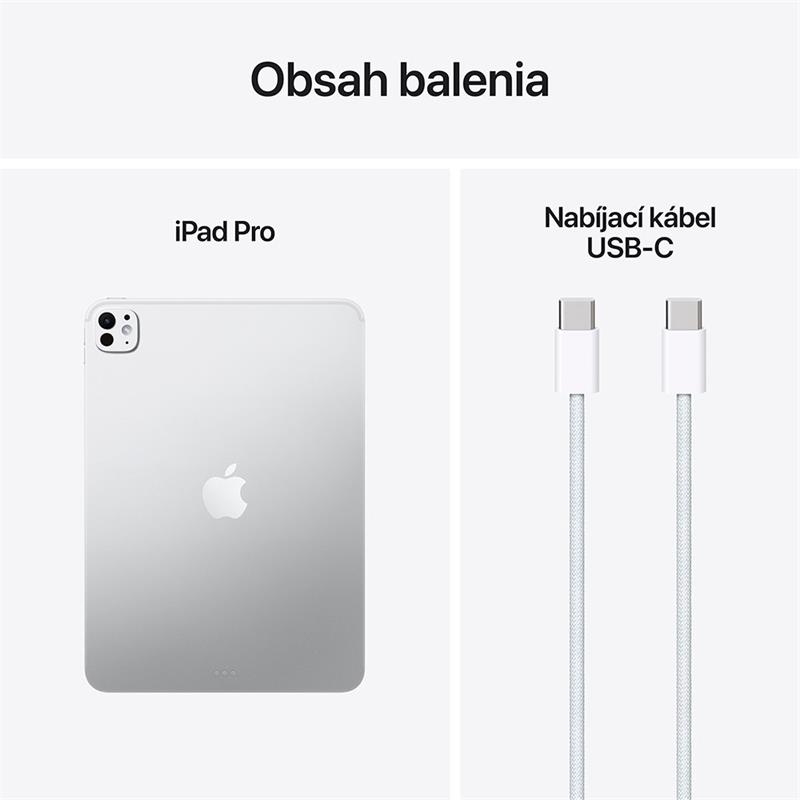 iPad Pro 11" Wi-Fi 256GB štandardné sklo - Strieborný (2025) 