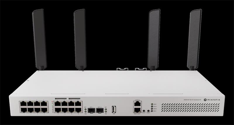 MIKROTIK RouterBOARD Cloud Router Switch CRS418-8P-8G-2S+5axQ2axQ-RM + L5 (2GHz; 1GB RAM; 16x GLAN; 2x SFP+, WIFI6; Dual PSU) rack 