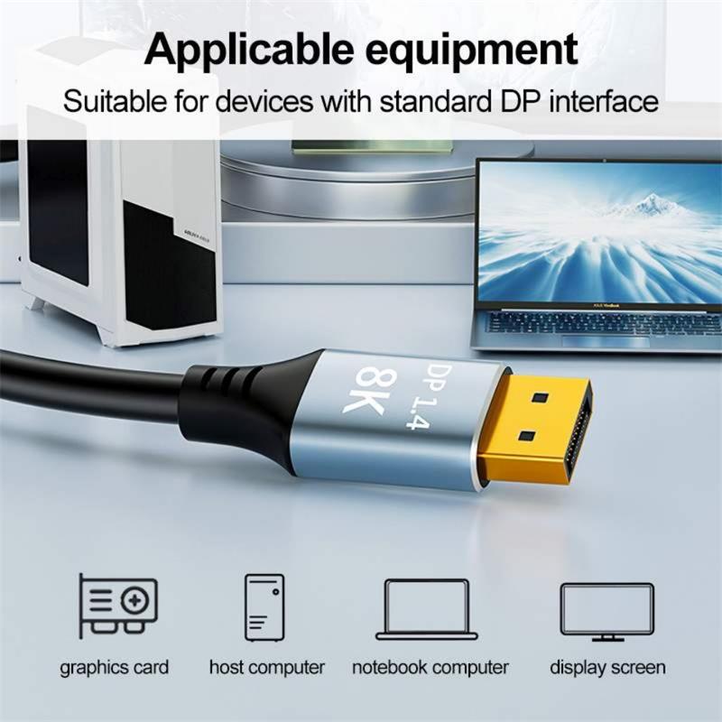 PremiumCord DisplayPort 1.4 8K prípojný kábel, kovové a pozlátené konektory, 3m 
