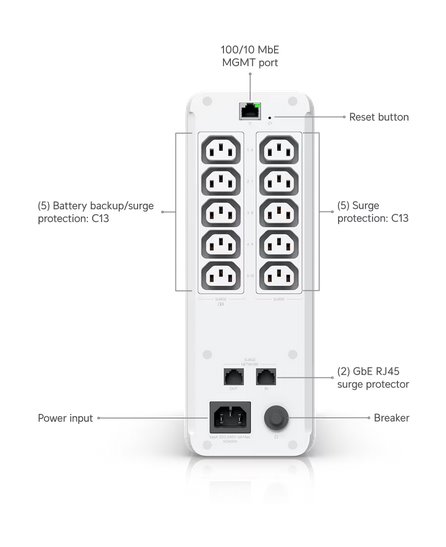 Ubiquiti UniFi UPS-TOWER   záložní zdroj 1000VA/600W 10xIEC tower 