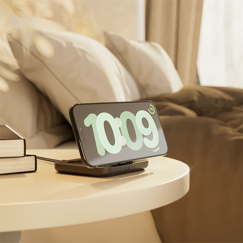 ZENS Qi2 Magnetic Nightstand charger Black 