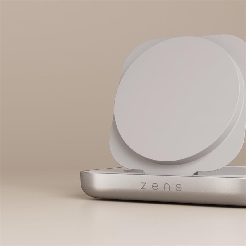 ZENS Qi2 Magnetic Nightstand charger White 