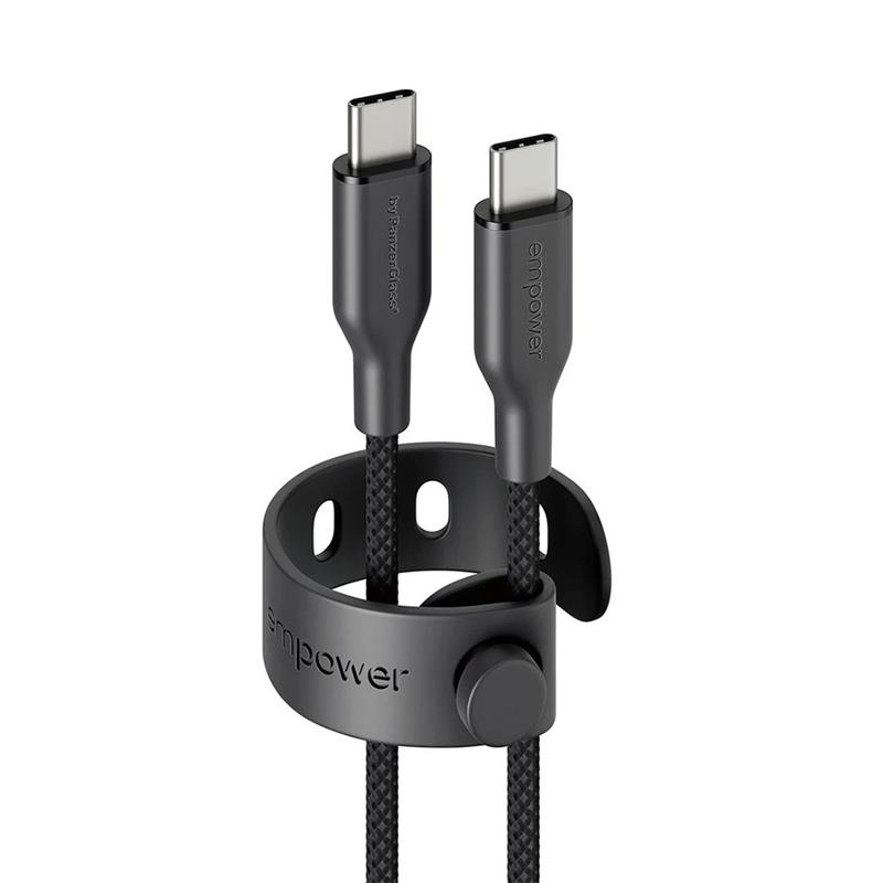 PanzerGlass kábel EMPOWER Racing USB-C to USB-C 1.2m 60W - Black 