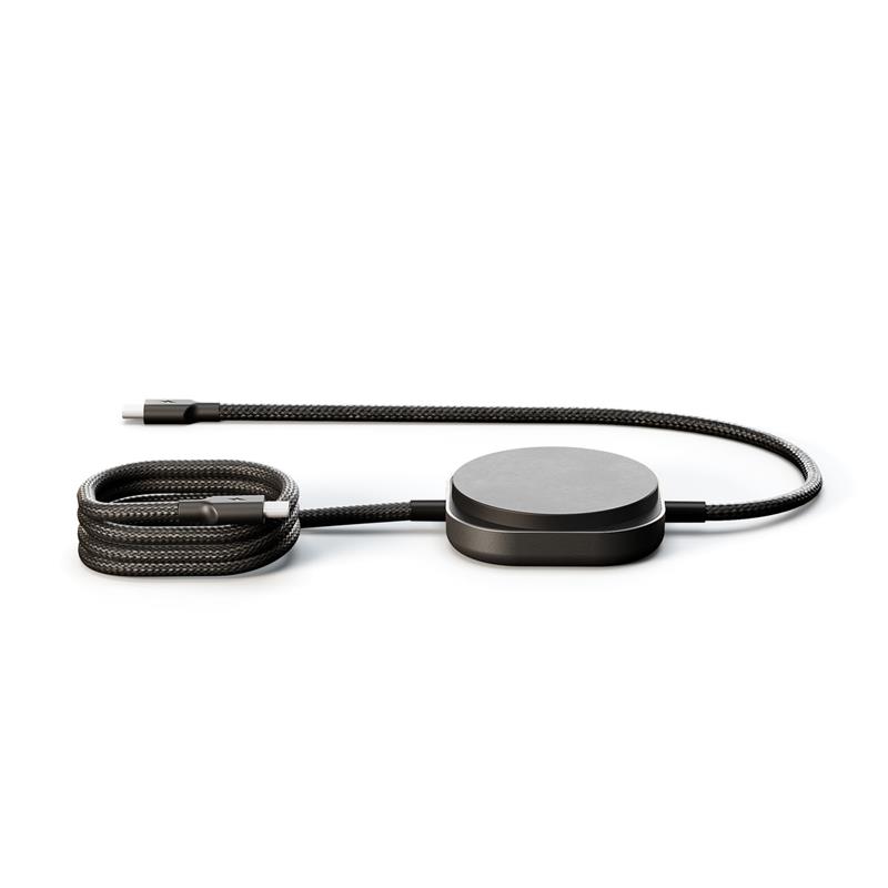 ZENS USB C - C Pro 2 cable 1,5 m 240W with Qi2 charger Black 