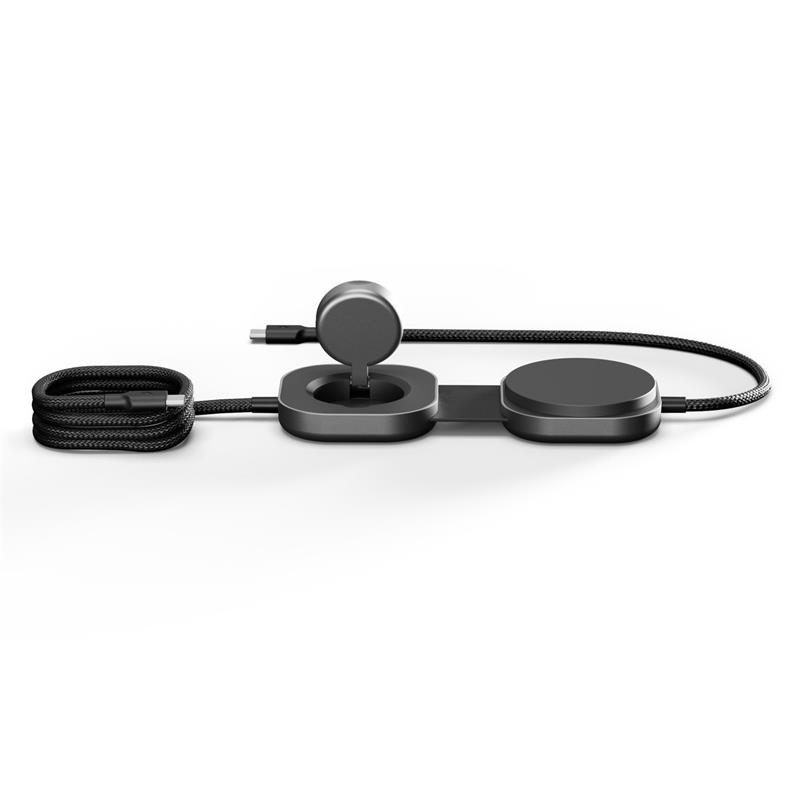 ZENS Pro 3 USB C - C cable 1,5 m 240W Qi2 charger+ Watch Black 