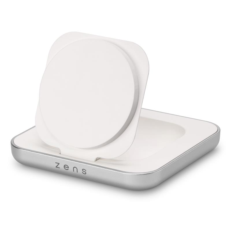 ZENS Qi2 Magnetic Nightstand charger White 