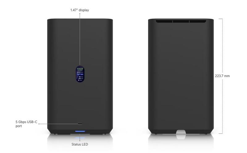 Ubiquiti UniFi UNAS-2   (2x 3,5"HDD; 2,5GLAN, POE++)  čierna 