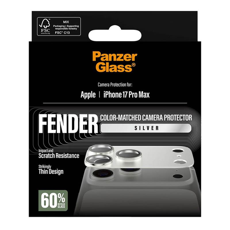 PanzerGlass Fender Camera Protection pre iPhone 17 Pro Max - Silver 