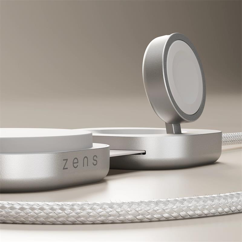 ZENS Pro 3 USB C - C cable 1,5 m 240W Qi2 charger+ Watch White *Rozbalený* 