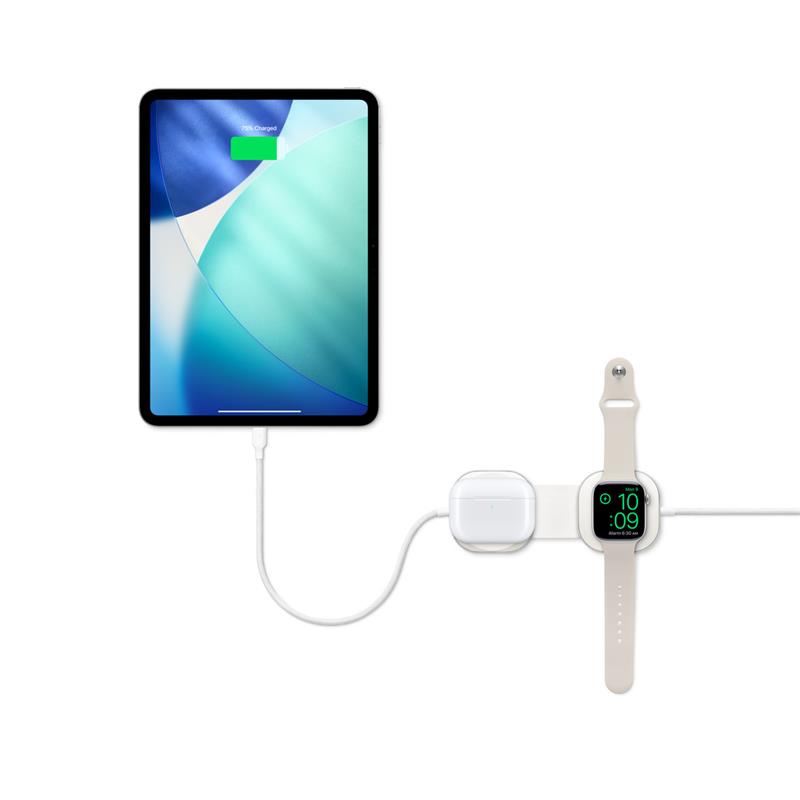 ZENS Pro 3 USB C - C cable 1,5 m 240W Qi2 charger+ Watch White *Rozbalený* 
