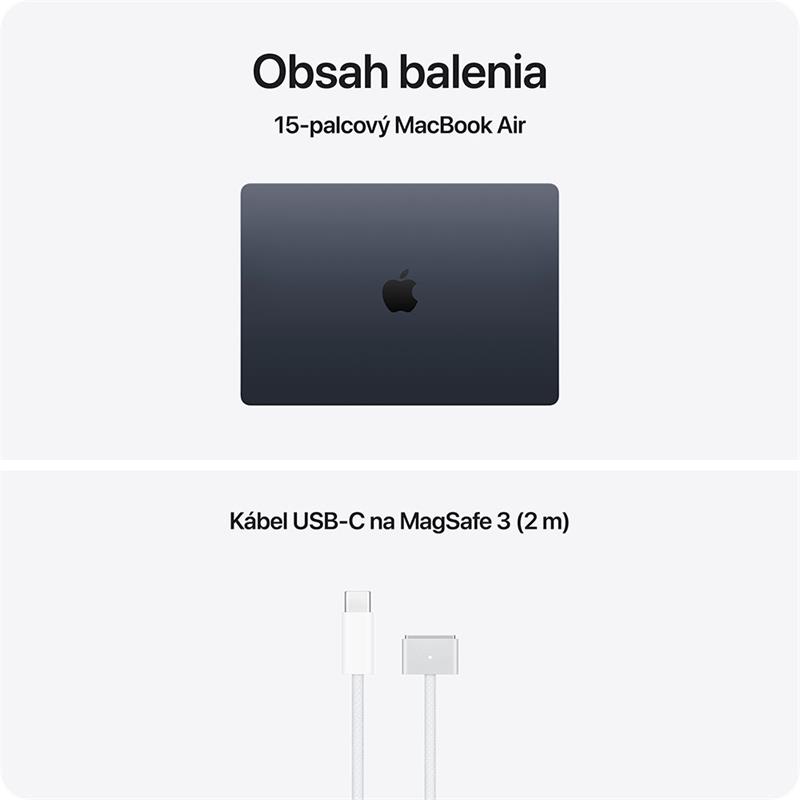 MacBook Air 15" Apple M5 10C CPU 10C GPU 16GB 512GB Polnočný SK 