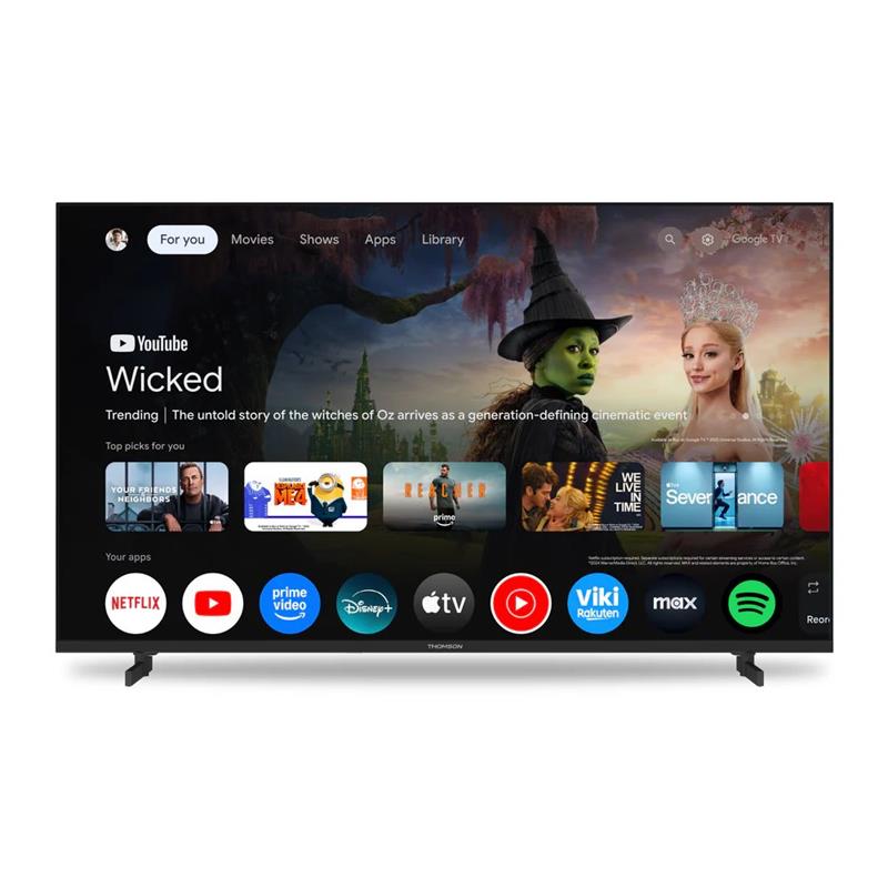 Thomson 43UG4S15 - 43" Ultra HD, Google TV, LED, čierny 