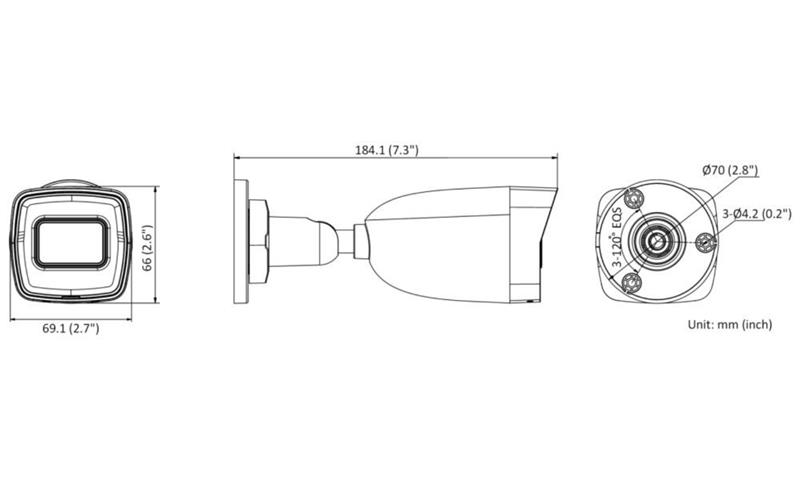 HiLook powered by Hikvision IP kamera IPC-B180HA-LU/ Bullet/ 8Mpix/ 2.8mm/ Smart Hybrid Light/ Motion detection 2.0/ H.2 