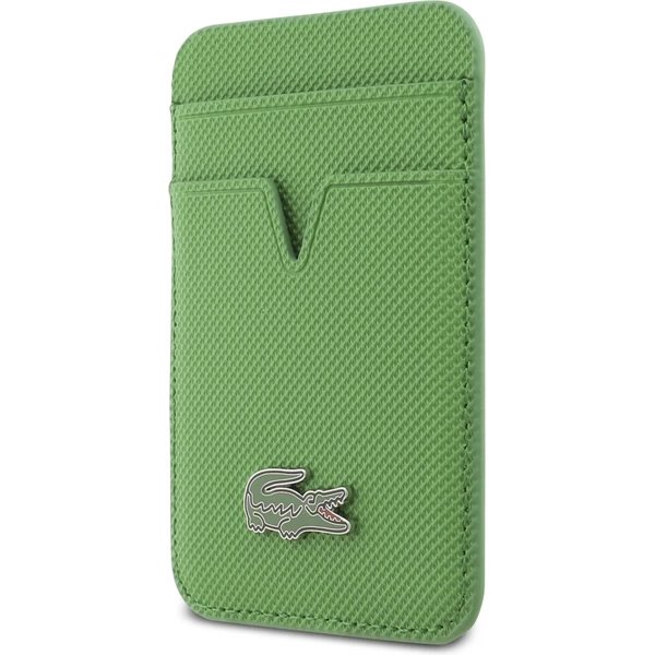 Lacoste Iconic Petit Pique MagSafe kryt + peňaženka iPhone 17 Pro zelený 