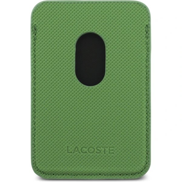 Lacoste Iconic Petit Pique MagSafe kryt + peňaženka iPhone 17 Pro zelený 