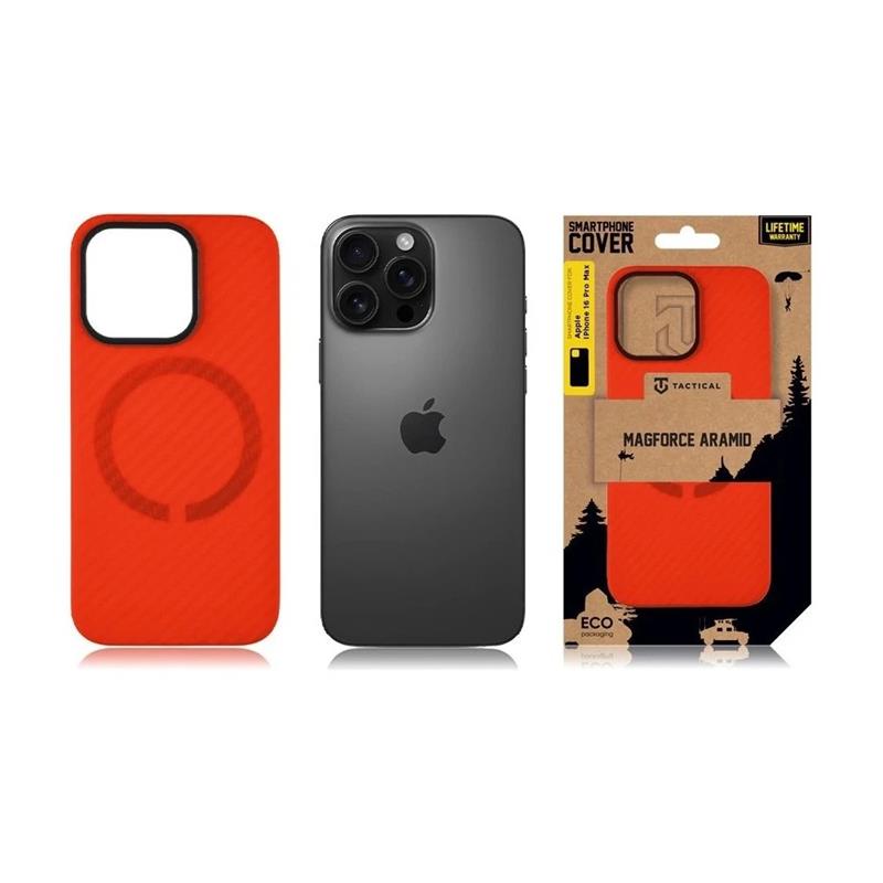 Tactical MagForce Aramid Kryt Apple iPhone 16 Pro Max červený 