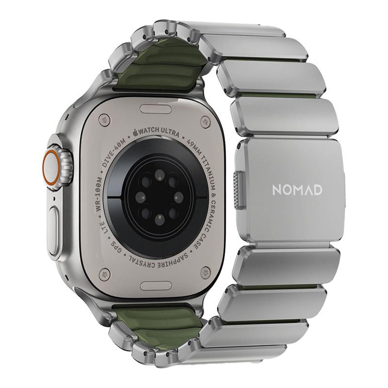 Nomad remienok Stratos pre Apple Watch 44-49mm - Forest Green/Natural Hardware 