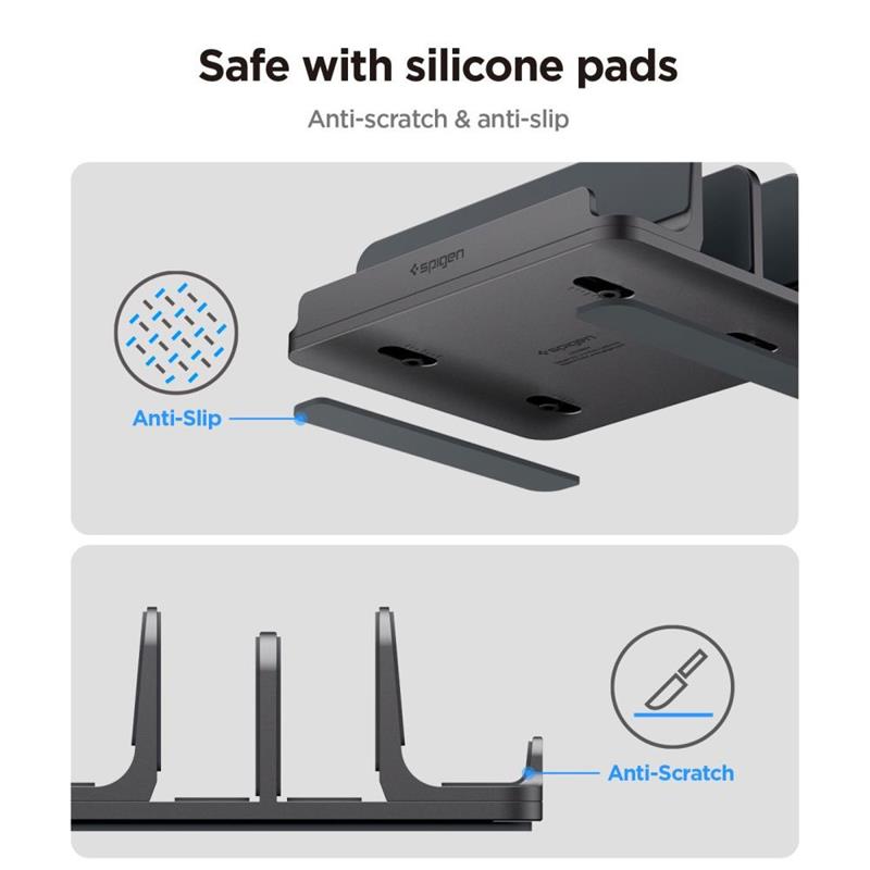 Spigen stojan Vertical Laptop Stand - Space Gray 