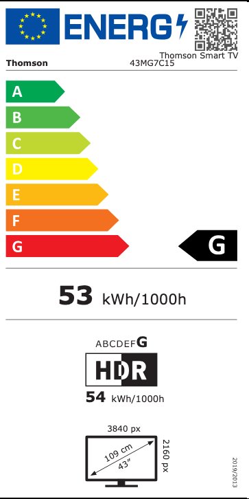 Thomson 43MG7C15 - 43" Ultra HD, Google TV, Mini Led - poškodený obal 