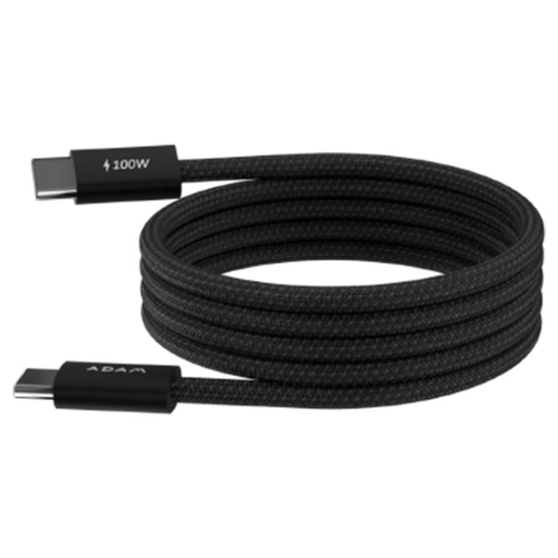 Adam Elements kábel iLinio C100 USB-C to USB-C 100W Magnetic 2pack - Black 