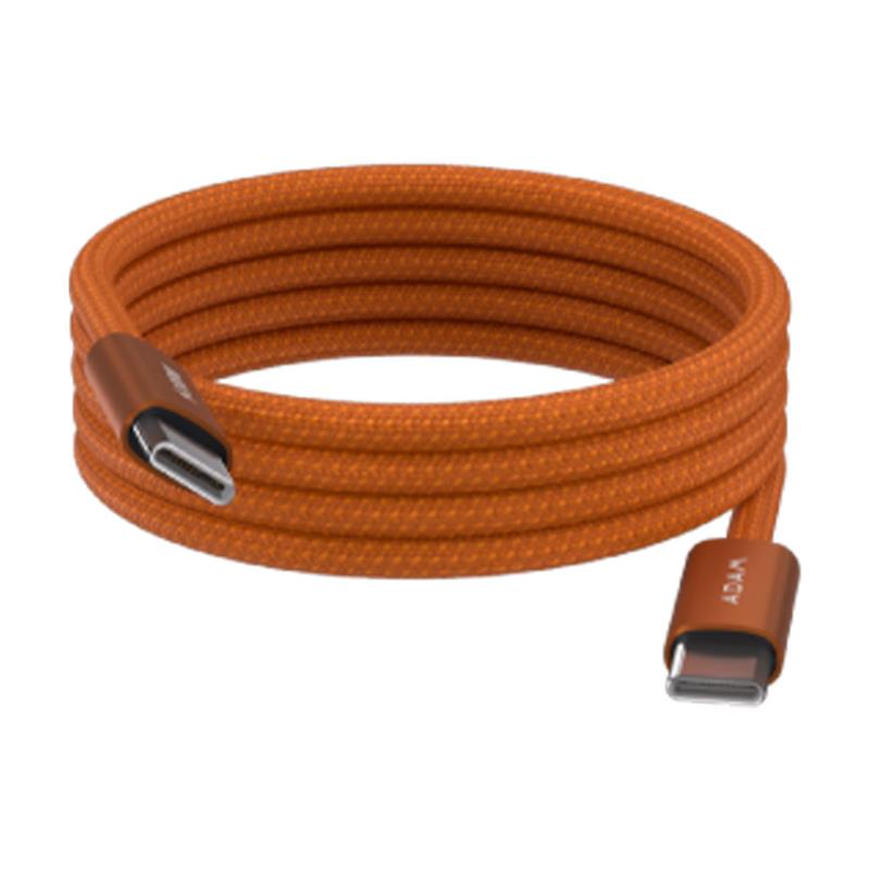 Adam Elements kábel iLinio C100 USB-C to USB-C 100W Magnetic 2pack - Orange 