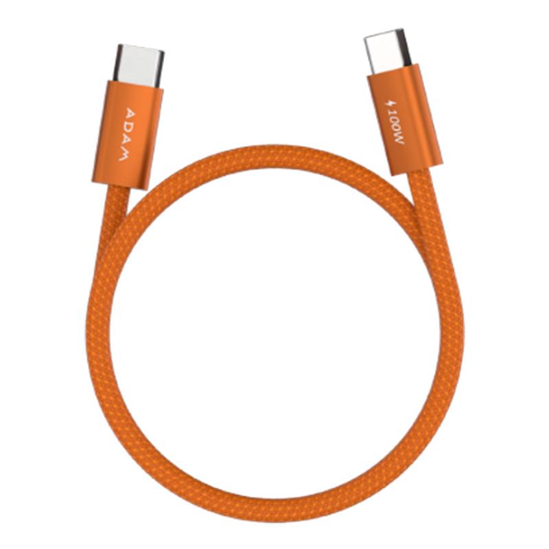 Adam Elements kábel iLinio C100 USB-C to USB-C 100W Magnetic 2pack - Orange 