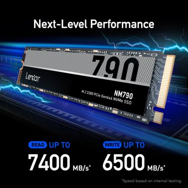 Lexar SSD NM790 2TB M.2 NVMe Gen4 7400/6500 MBps 
