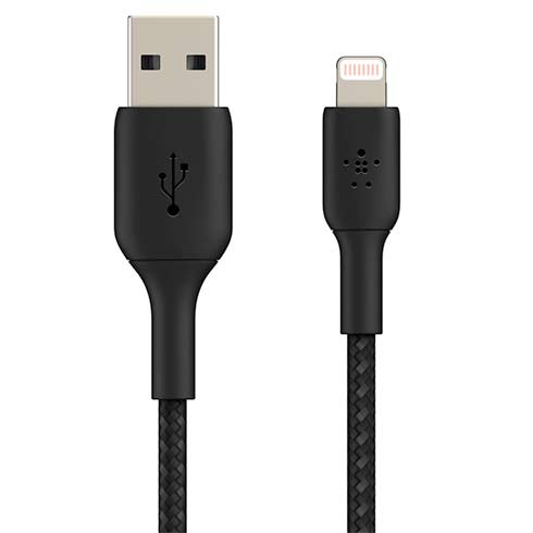 Belkin kábel Boost Charge Braided USB-A to Lightning 2m - Black 