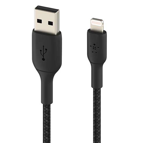 Belkin kábel Boost Charge Braided USB-A to Lightning 2m - Black 