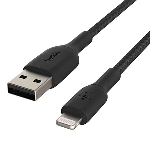 Belkin kábel Boost Charge Braided USB-A to Lightning 2m - Black 