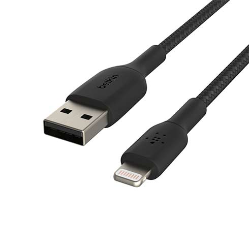 Belkin kábel Boost Charge Braided USB-A to Lightning 15cm - Black 
