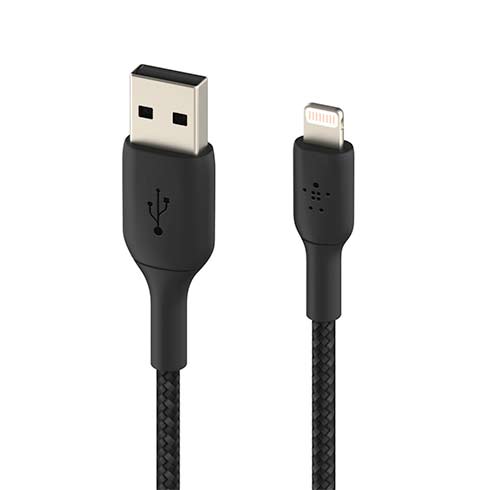 Belkin kábel Boost Charge Braided USB-A to Lightning 15cm - Black 