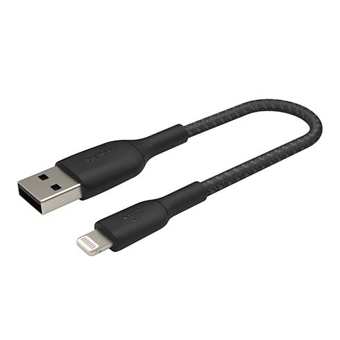 Belkin kábel Boost Charge Braided USB-A to Lightning 15cm - Black 