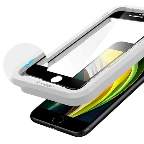 Spigen ochranné sklo Glas.tR AlignMaster pre iPhone 7/8/SE 2020/2022 - Black Frame 